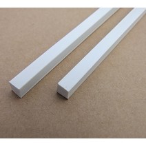 사각 파이프 각 아연 1/2/5/10pcs 직경 2mm/4mm 사각형 ABS 플라스틱 솔리드 튜브 파이프 길이 250mm DIY, 01 2mm, 03 5pcs