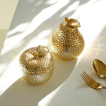 1200M 골드 도자기 과일 오브제 캐니스터 2종택1