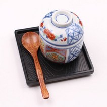 차왕무시 볼 뚜껑 일식집 그릇 일본 쟁반 전채 트레이 요리 공기 이자카야 초밥 스푼 스시 전통 세트 계란찜 일본식, 알잔