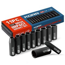 KORR Tools 임팩트 소킷 세트 47피스, 11피스