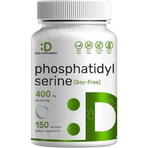 포스파티딜세린 400mg 150캡슐 해바라기 레시틴에서 추출 . 순도 테스트 - Advanced Brain Health Nootropic Supplement, 1병, 150정