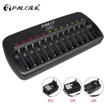 4-24 슬롯 1.2v AA 배터리 충전기 Ni-MH Ni-CD 충전식 3A 2A 스마트 고속, 05 12 Slots Charger A_02 EU