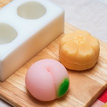 제이앤메이드 화과자 2구몰드 수제몰드, 복숭아/유채꽃