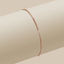 14K 커브 체인 팔찌 발찌