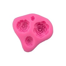 장미 꽃 퐁당 실리콘 몰드 케이크 장식 DIY 베이킹 해바라기 데이지 국화 초콜릿 비누 과자, [04] 베이지색