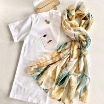 튤립 디자인 헤링본 머플러 부드러운 스카프 패션 데일리 가을코디 분위기여신 넥워머 면머플러