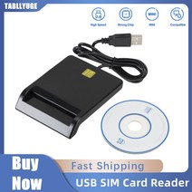 TABLLYUGE USB SIM 스마트 카드 리더 은행 카드 IC/ID EMV SD TF MMC 카드 리더 USB-CCID ISO 7816 Windows 7 8 10 Linux