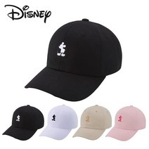 디즈니 [정품]디즈니 미키마우스 실루엣스타일 볼캡 모자 베이지 블랙 핑크 화이트, 03. 핑크