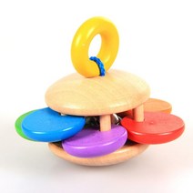 아기 유아 신생아 딸랑이 장난감 애착인형 아이들 나무 몬테소리 뮤지컬 래틀 벨 개발 교육 CribToy BabyToys 0 12 개월, [06] 1pcs by random