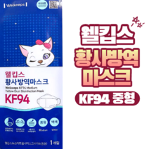 웰킵스 황사방역마스크 KF94 중형, 30장 (1박스)