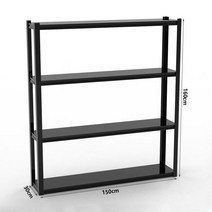 체육관 선반 장비 용품 보관함 수납 정리용 운동기구 3단 보관대 철제, 6. 블랙 4단(150x30x160cm)