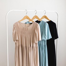 실키스무디 셔링 원피스