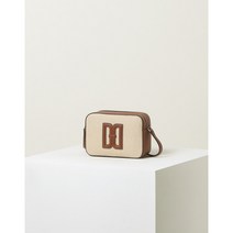 닥스 [DD BAG] 베이지 DD불박 로고포인트 가죽배색 크로스백 DCBA2F951I2