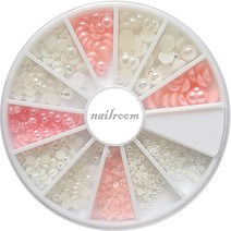 NAILROOM 네일 라인스톤세트 네일스톤세트 네일세트, 1개, [no. 140]  진주 핑크믹스 스톤세트
