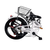 폴딩바이크 접이식 자전거 15인치 작은 소형 경량, 화이트 무단 알루미늄 스포크 휠 20인치