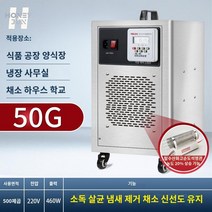 업소용 오존발생기 공업 식품 작업장 창고 양식장 살균오존 소독기 공장 학교, 파워 50g 업그레이드