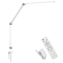 데스크라이트 Micro-hertz 소제 전력：10W 전기 스탠드[5종류 조색·무단계 조광] 141개 LED칩 연색수95 시력 케어 평면 발광 터치 콘트와 원격 조작 리모콘 조도치 라이트 PC 작업 · 일 · 공부 · 독서 램프 자연광 눈 친화적