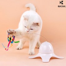 하이가이 고양이 움직이는 나비 장난감 YT109710, 화이트