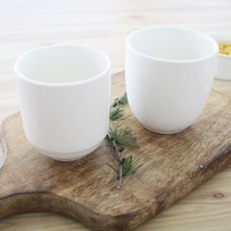 키친앤유 도자기 물컵 노비아 업소용 가게 식당 일식 컵 한정식, 1개, 일자형물컵(턱있음)