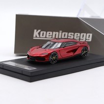 Koenigsegg Gemera HKM 1:64 합금 자동차 모델, 빨간색