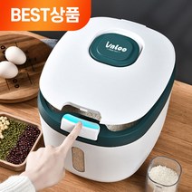 모던럽 원터치 진공쌀통 안전한 쌀 곡식 보관 예쁜 주방 인테리어, 프리미엄 그린 5kg