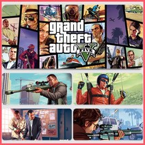 게임 GTA5 마우스패드 78종 게이밍 장패드 4mm, 400x900mm, 8
