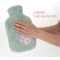 야옹이 보온물주머니 보온 물주머니 온수 찜질팩 핫팩 아랫배 파우치 보온팩케이스 핑크, 1개