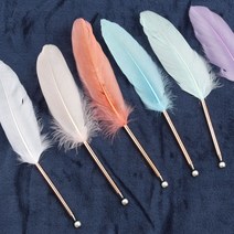 핌스토리 베이직 깃털볼펜, 연핑크