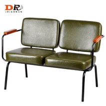 도리퍼니처 해피 2인 의자 / 업소 카페 커피숍 테이블 식탁 가게 식당 소파 체어, 카키