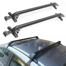 루프박스 차량용 루프탑 2pcs 유니버설 블랙 차량 자동차 지붕 장착 랙 레일 바 알루미늄 수하물 캐리어 잠금 자동차 랙, 없음