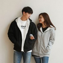 [맨타임] BSM. 남녀공용 뽀송뽀송한 윈터 양털 후드집업. 데일리아이템