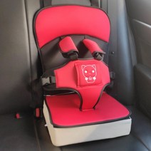 어린이 안전 시트 자동차 휴대용 아기 간단한 쿠션 높이 자동차 유니버설 0-2-4-12 세 아기, 레드 라지 사이즈 + 부스터 패드