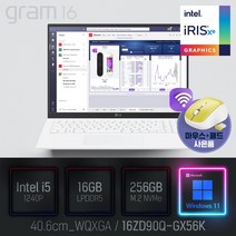 LG 2022 그램16(12세대) 16ZD90Q-GX56K [이벤트 한컴오피스 증정], WIN11 Pro, 16GB, 256GB, 코어i5, 화이트