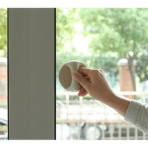 창문 찬장 서랍장 접착식 원형 손잡이 도어 레버락, 화이트