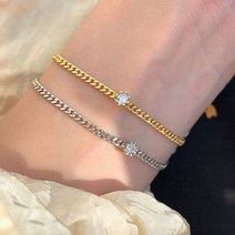 0.6CT 모이사나이트 팔찌 VVS1 EX O-링 체인 및 5-클로 세트 여성용 925 스털링 실버