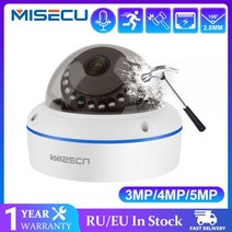 가정용cctv MISECU 슈퍼 HD 5MP 3MP H.265 감시 IP POE 카메라 오디오 마이크 돔 실내 보안 홈 카메라 금속 이메일 푸시 P2P, 48V POE 5MP Camera_CHINA | 2.8