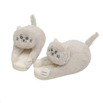 귀여워 포옹 고양이 슬리퍼 여성 남성 겨울 홈 슬라이드 Kawaii 층 신발 모피 슬리퍼 소녀 흰색 노새 재미 귀여운 선물 슬리퍼