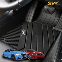 BMW 3시리즈 M3 F30 F80 3W 에코라이너 TPE 카매트 카 차 발 매트 바닥 발판 깔판, 에코라이너+보조매트(엣지), 블랙, [BMW] M3 (F80)