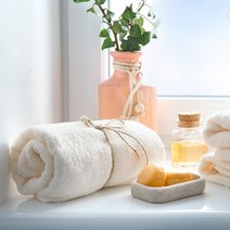 오가닉코튼 핸드타월 30x30cm 무형광 독일수입 고급수건 스팀타올