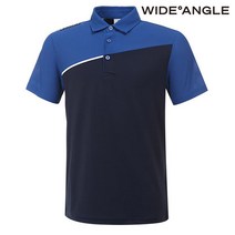 [와이드앵글] 사선 절개 배색 카라 티셔츠 M WMM20219N4