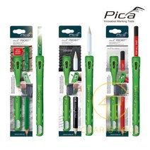 피카 포켓 연필 세트 505 블랙 화이트 흑연 2B 석공 목공 범용 산업용 연필 케이스, 2.피카 포켓 연필세트 505/03(흑&백)