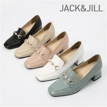 잭앤질 진주체인 통굽 펌프스 5cm JA0112