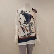 최복호 NC05 나염 쉬폰 블라우스 i222 4481 01