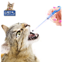 CH1434133 강아지 고양이 알약 물약 투약기 주사형 플라스틱 필건 피스톨 약주사기, 1개, 0ml