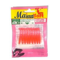 [패밀리낚시] 마리아 마마웜 액션피쉬 1.8인치 풀치 풀치웜 볼락웜 볼락루어, 오렌지