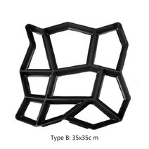 벽돌몰드 디자인 디딤돌 보도블럭 틀 시멘트 정원 포장 금형 DIY 돌 도로 콘크리트 경로 메이커, 2pcs+Mold B