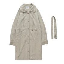 변형 빅카라 여자 폴리에스터 트렌치코트 오버핏