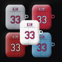 와우박스 주문제작 2021시즌 메이저리그 세인트루이스 카디널스 김광현 싸인 야구 유니폼 에어팟 버즈 무선 이어폰 케이스, 유광 하드케이스, 버즈(밑판 검정색)