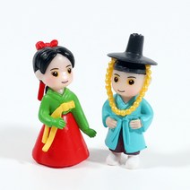 미니어쳐 한복커플(2개1세트)-1개/워터볼 피규어 재료