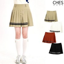 [체스골프-무료배송] 니크린 여성골프 언발 플리츠스커트